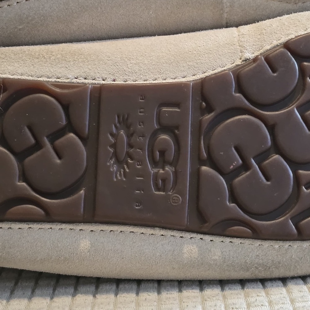 UGG Kids Tan Slippers with Sparkle Accents - Picture 12 of 16